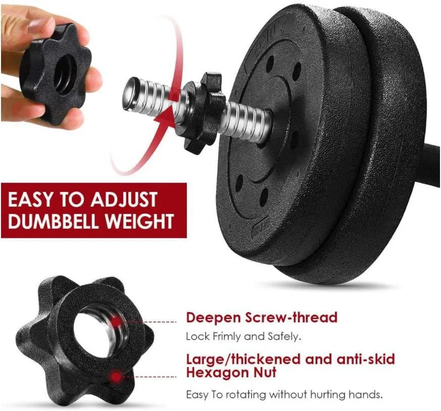 16 kg Home Gym Set | Gym Equipments with 3 Ft Curl Rod   1 Pair of Dumbbell Rod with PVC Dumbbell Plates | Exercise Set