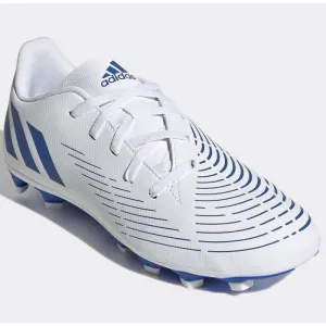 Adidas Junior Predator Edge.4 FG Football Boots White/Blue