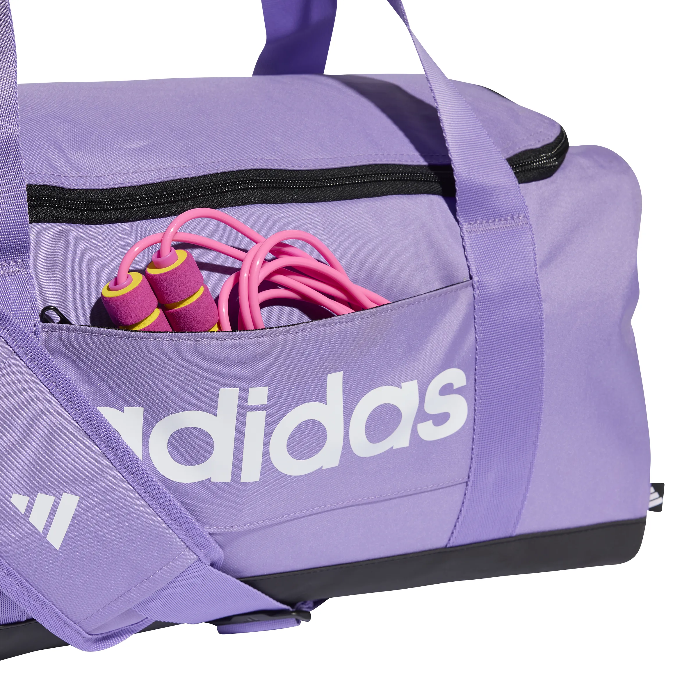 Adidas Linear Duffel Bag Small - Violet Fusion/White