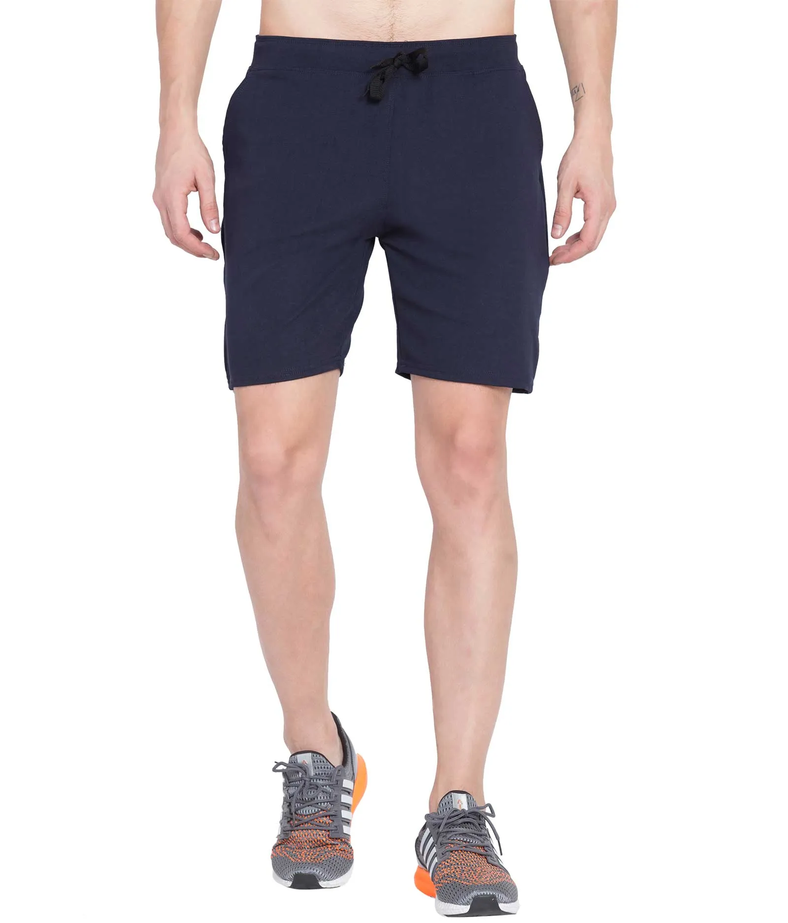 American-Elm Blue Polyester/ Dry Fit Sporty Active Shorts, Gym Wear for Men (Navy Blue)