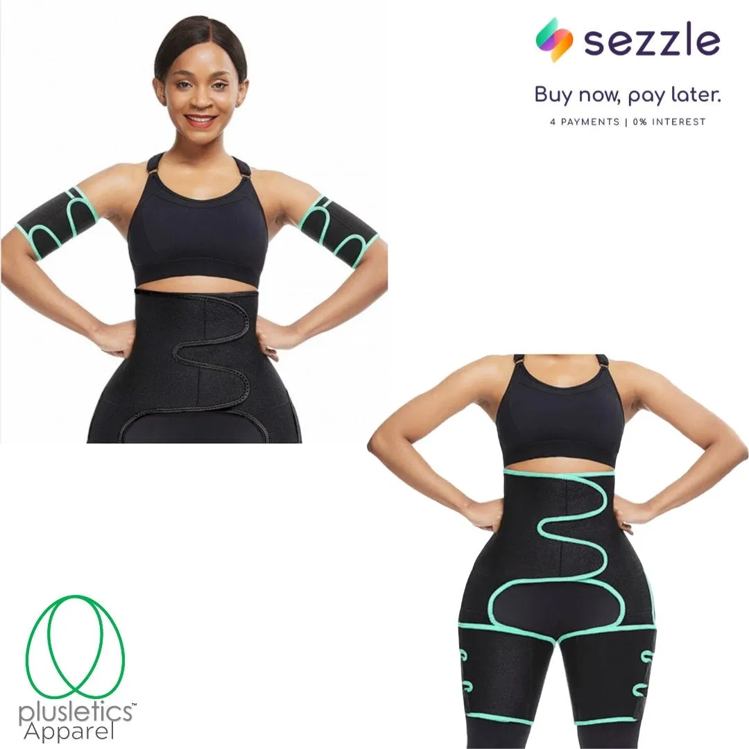 Arm Wraps & High Waisted & Thigh Belt Combo Slimmer &  Butt Lifter