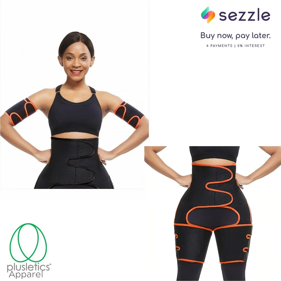 Arm Wraps & High Waisted & Thigh Belt Combo Slimmer &  Butt Lifter