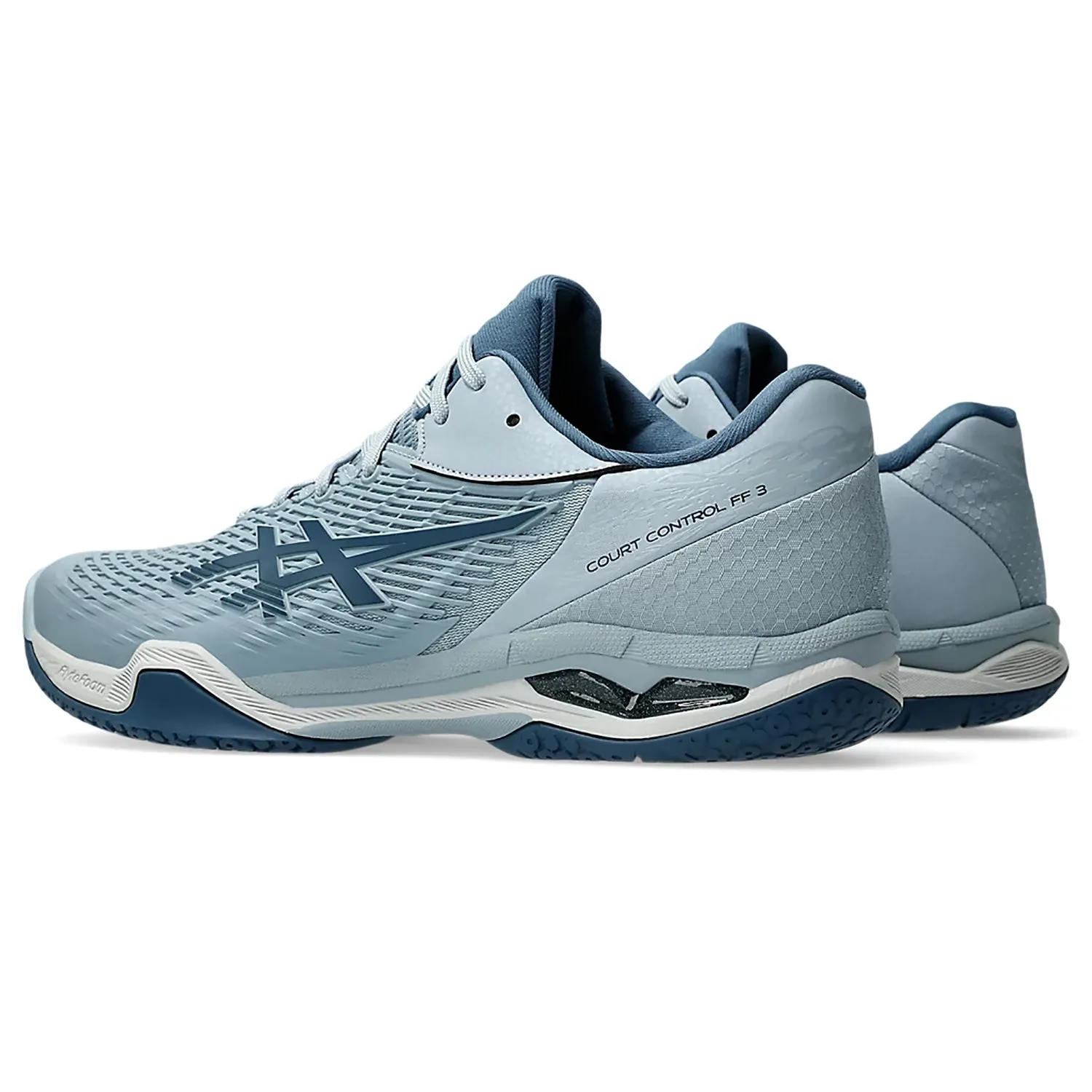 Asics Court Control FF 3 Men's Badminton Shoe, Dolphin Grey/Vintage Indigo