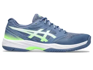 Asics Gel Court Hunter 3 Badminton Shoes - Denim Blue/Lime Burst