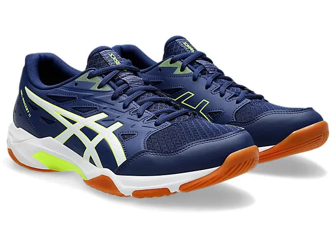 Asics Gel Rocket 11 Badminton Shoe | Blue Expanse/Safety Yellow