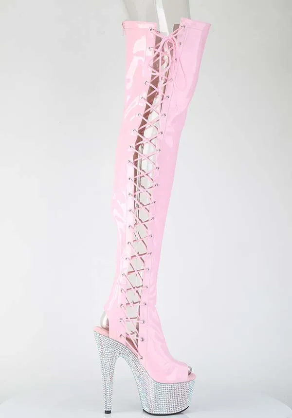 BEJEWELED-3052HG-7 [Baby Pink] | PLATFORM HEELS [PREORDER]