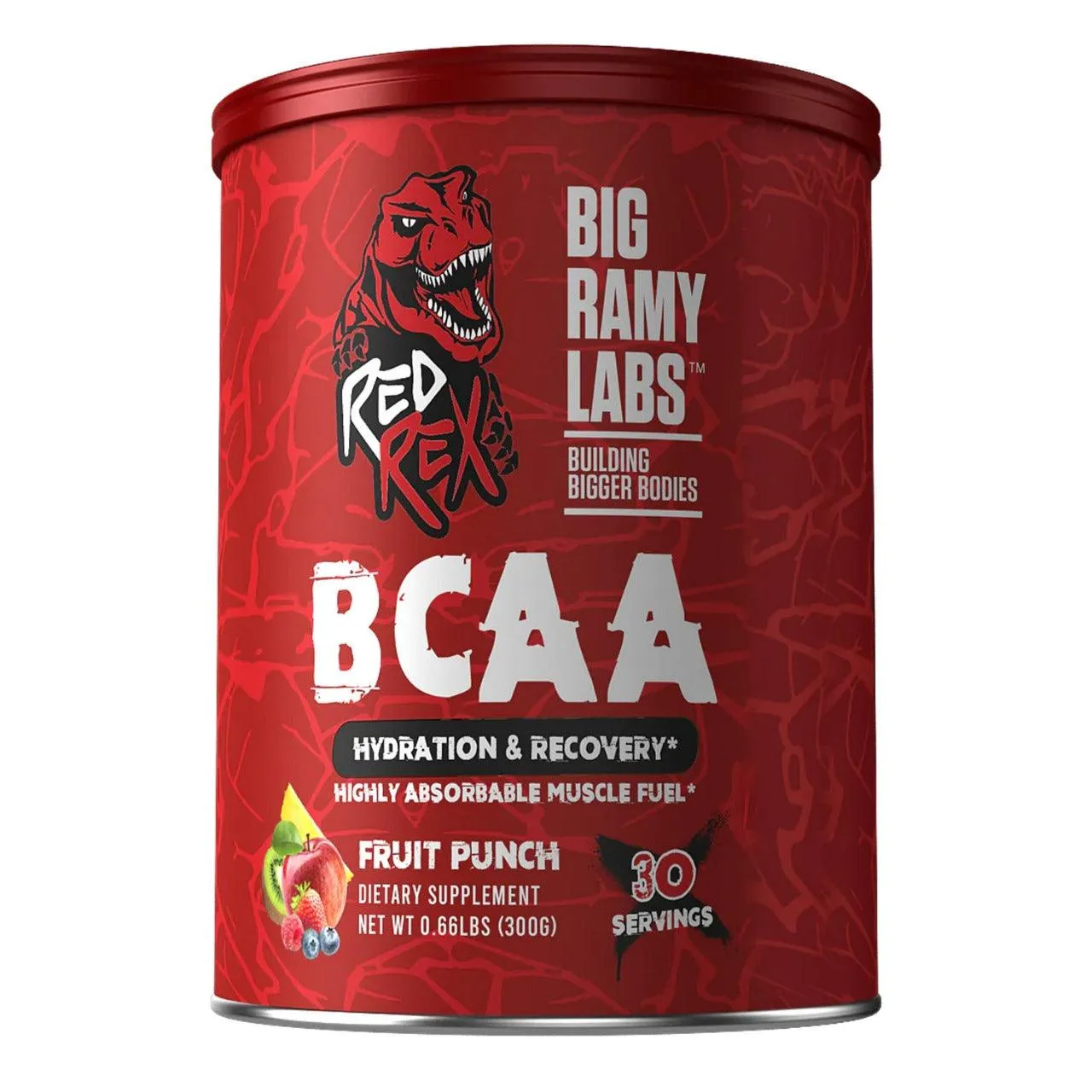 Big Ramy Labs Red Rex BCAA, Fruit Punch, 300 Gm