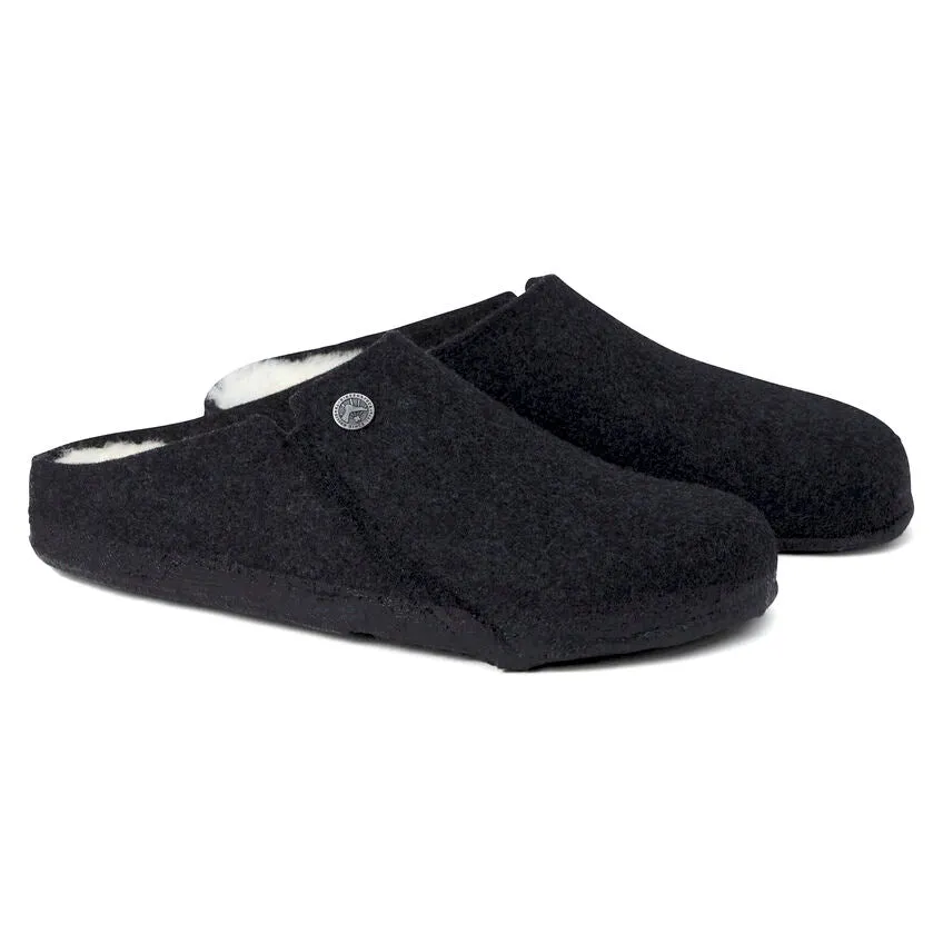 'Birkenstock' Men's Zermatt Shearling Wool Felt Slipper - Anthracite / Natural