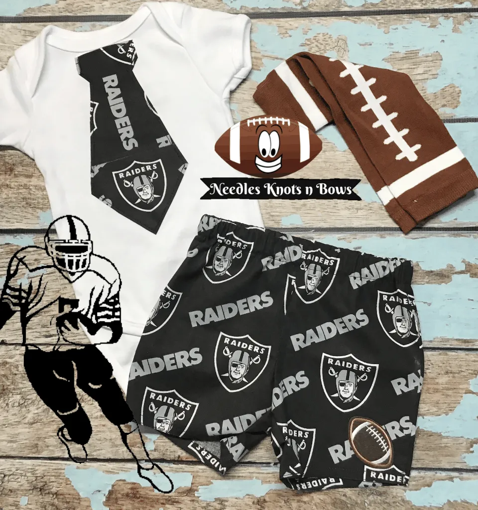 Boys Las Vegas Raiders Outfit, Baby Boys, Toddlers Game Day Football Outfit