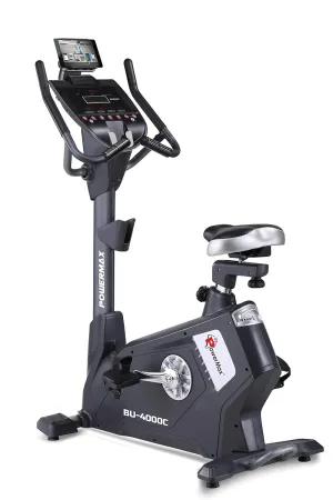 BU-4000C Commercial Upright Exercise Bike with iPad holder | Cooling Fan | MP3 | 20 Level Electromagnetic Resistance | Speakers | USB for Charging and Max user weight 150KG for Gym