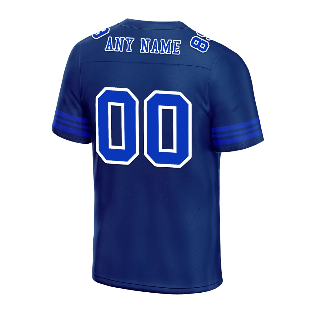 Corporate Gifts,Custom Blue Tie Dye Blue Personalized Authentic Football Jersey FBJ02-bc0fa7b