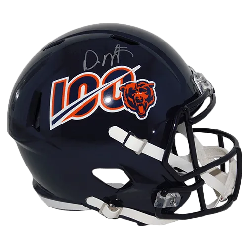 David Montgomery Autographed Chicago Bears Full Size Speed 100th Anniversary Football Helmet (JSA)