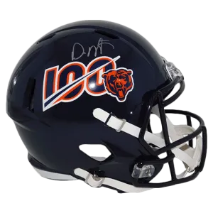 David Montgomery Autographed Chicago Bears Full Size Speed 100th Anniversary Football Helmet (JSA)