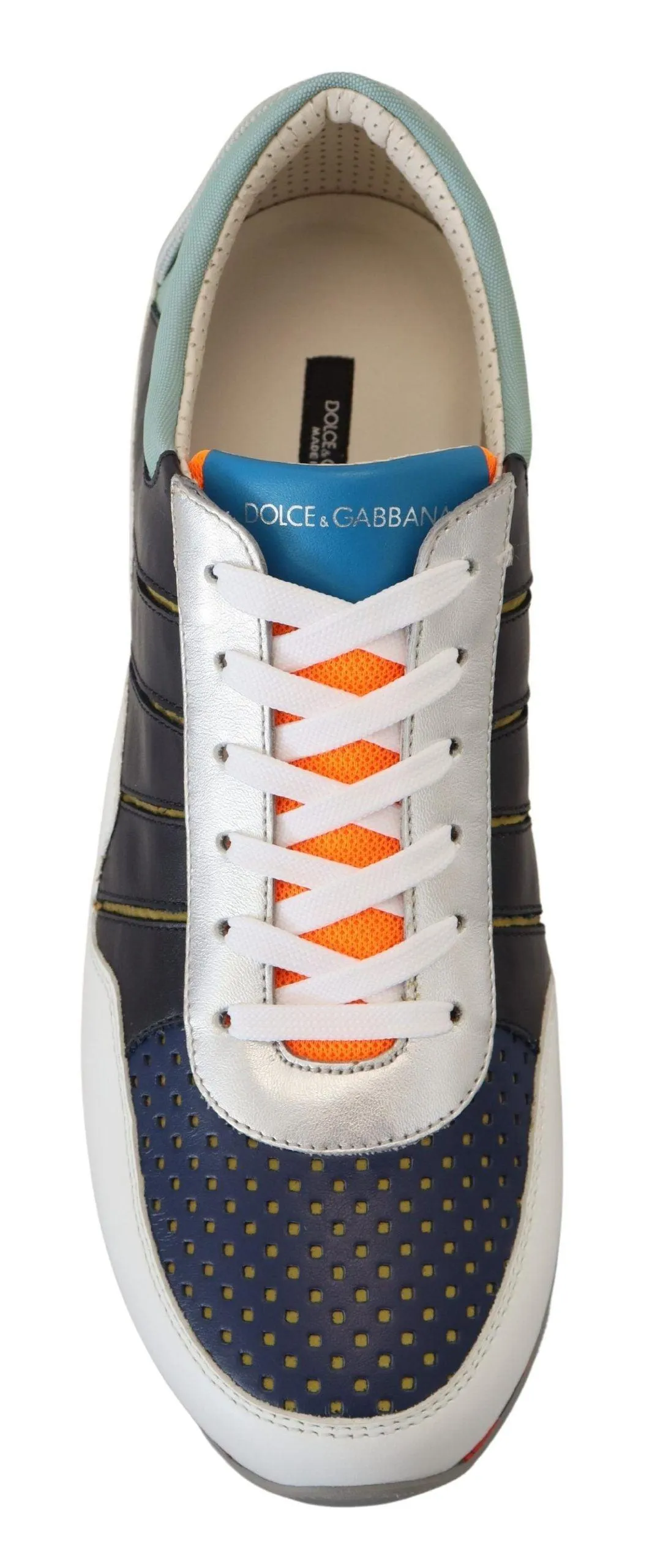 Dolce & Gabbana Multicolor Leather Sport Low Top Sneakers