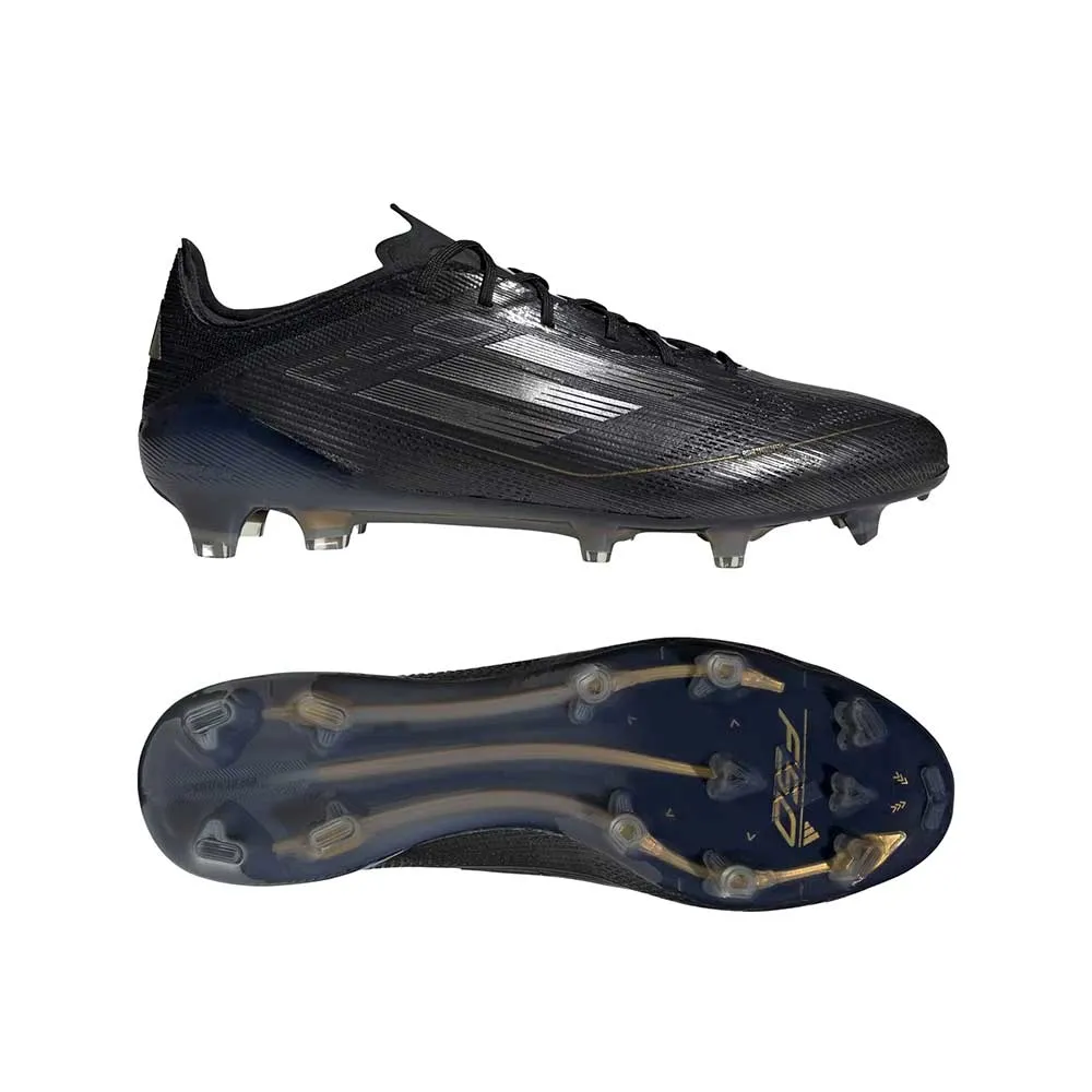 F50 Elite FG Soccer Cleat - Core Black/Iron Metallic/Gold Metallic - Regular (D)