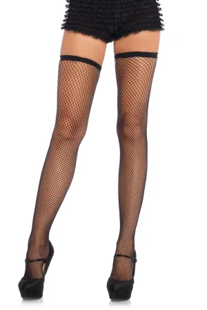 Fishnet Thigh Highs W/Elastic Top