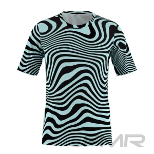 FMR Men's Light Blue Zebra Short Sleeve Shirt