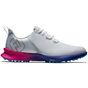 FootJoy Fuel Sport Spikeless Waterproof Shoes - White/Pink/Blue