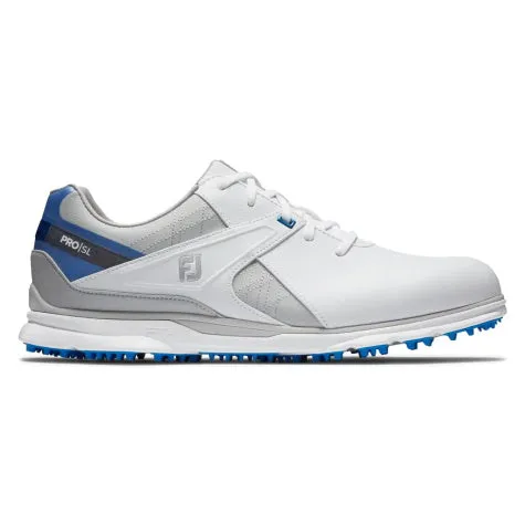 FootJoy Pro SL Men's White/Blue/Grey Golf Shoes - Previous Season Style