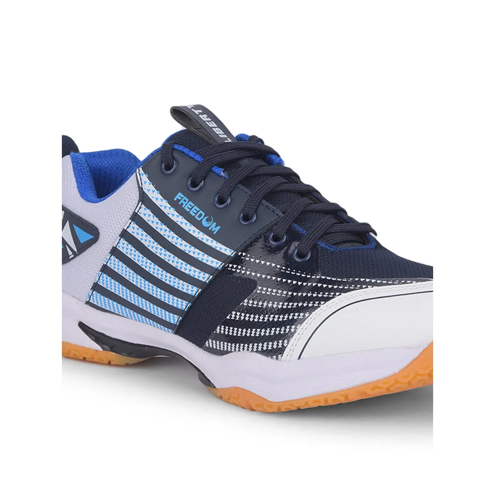 FREEDOM Sports Navy Blue Badminton & Pickleball Shoes For Men GRIPPER-02 By Liberty