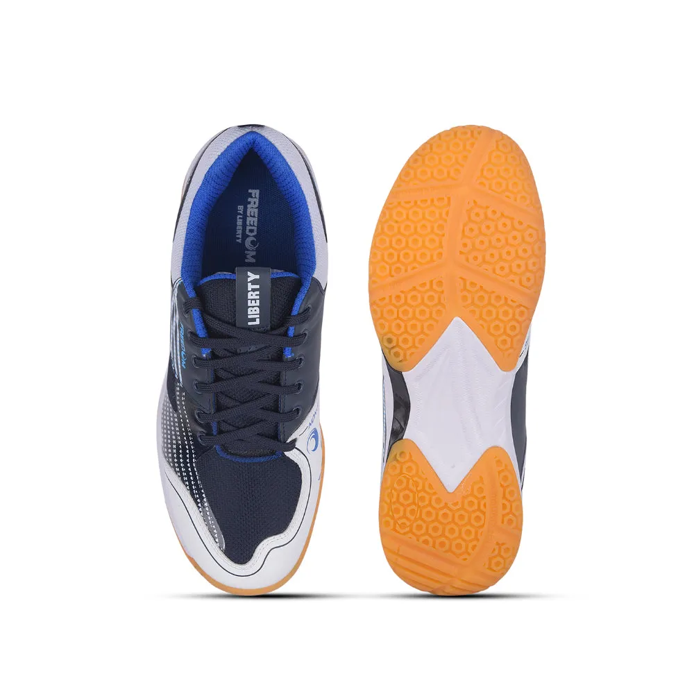 FREEDOM Sports Navy Blue Badminton & Pickleball Shoes For Men GRIPPER-02 By Liberty