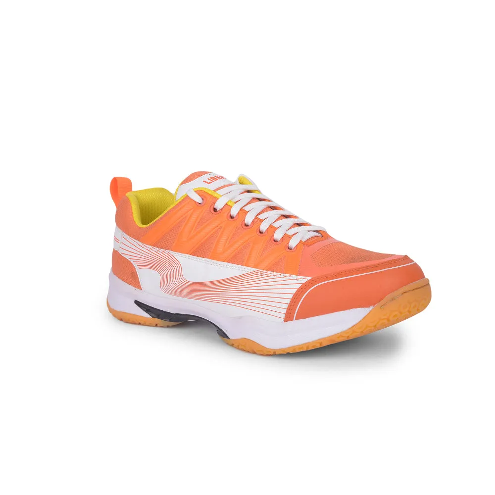 FREEDOM Sports Orange Badminton Shoes For Men GRIPPER-01 By Liberty