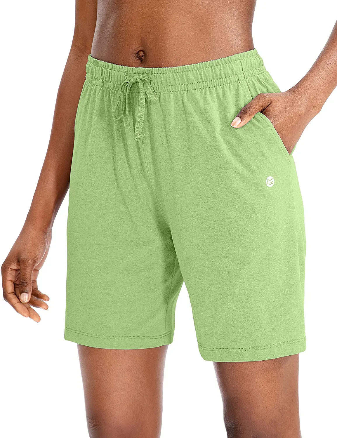 G Gradual Women's Bermuda Shorts Jersey Shorts with Deep Pockets 7" Long Shorts for Women Lounge Walking Athletic