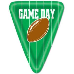 Game Day Pizza Shaped Football Plates 10" | 8ct