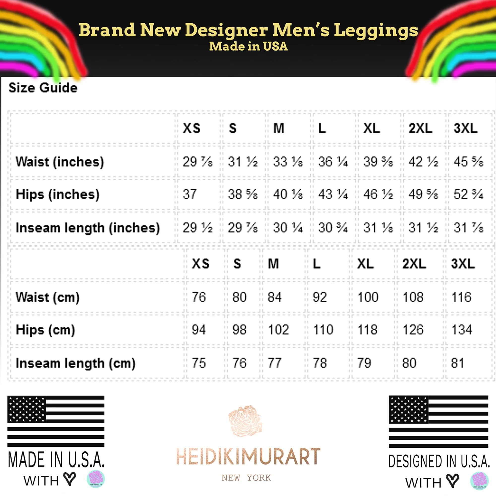 Gay Pride Rainbow Men's Leggings, Gay Pride Designer Festival Meggings Running Tights-Made in USA