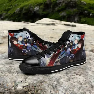 Genshin Impact Amber Eula Shoes High Top Sneakers for Kids and Adults