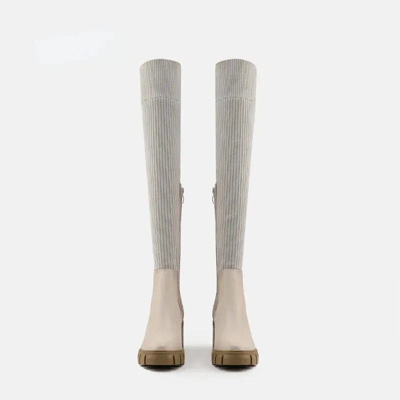 High Heel Springy Thigh Boot Women