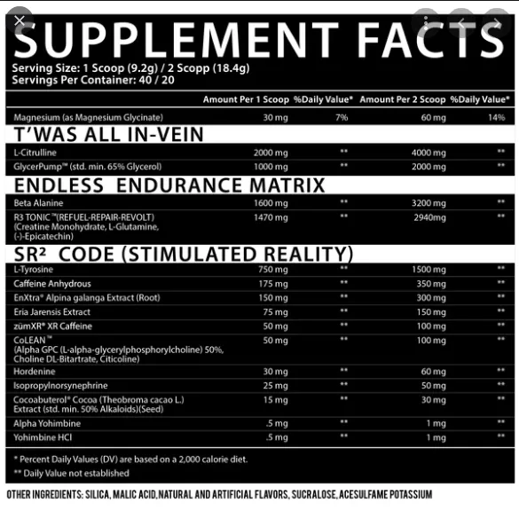 Inspired Nutraceuticals DVST8 of the Union 40 Servings