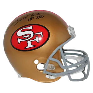 Jerry Rice Full Sized Autographed Replica Football Helmet (JSA)