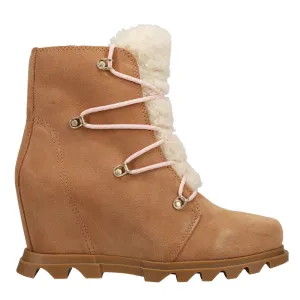 Joan Arctic Shearling Round Toe Lace Up Booties