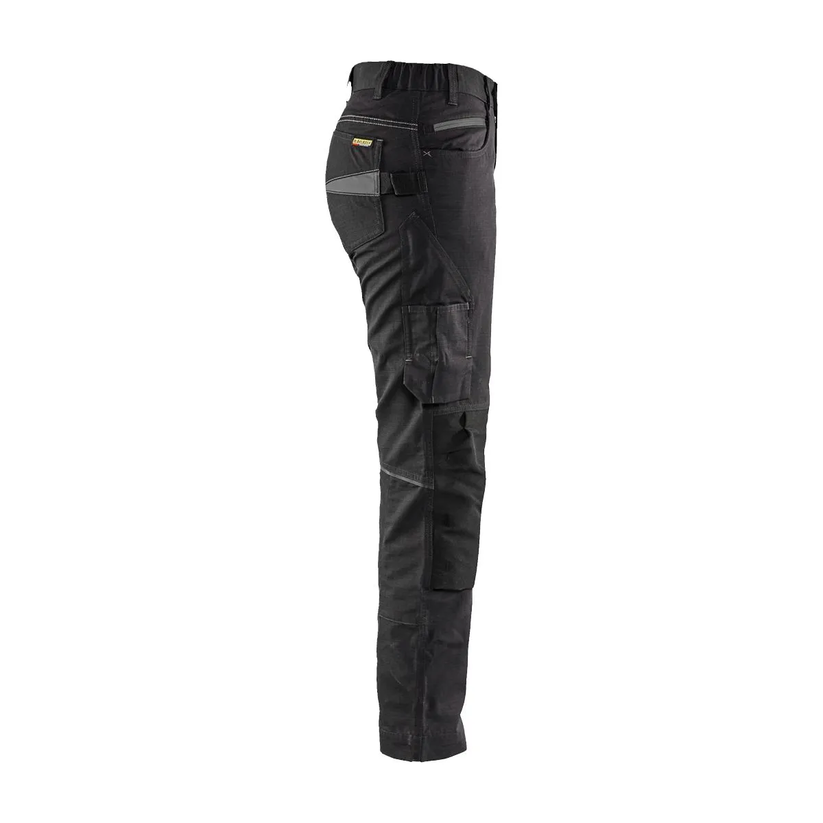 Ladies&#x20;Service&#x20;Trousers&#x20;With&#x20;Stretch&#x20;7195&#x20;Zwart&#x2F;High&#x20;Vis&#x20;Geel&#x20;-&#x20;Bl&#xE5;kl&#xE4;der