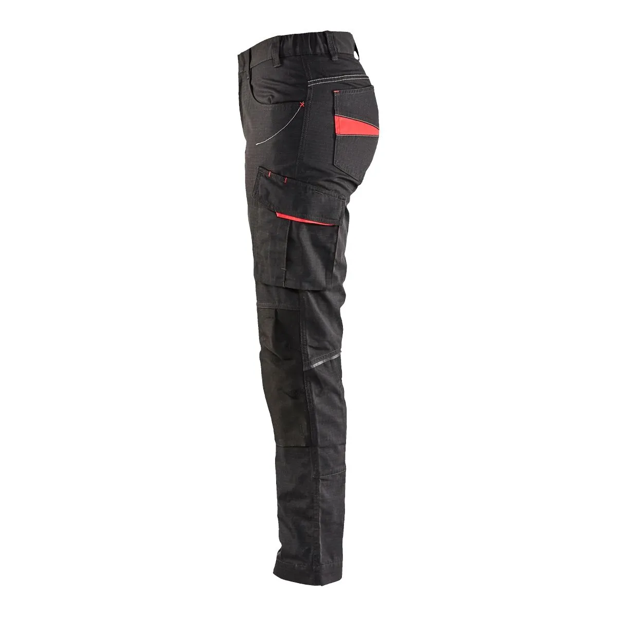 Ladies&#x20;Service&#x20;Trousers&#x20;With&#x20;Stretch&#x20;7195&#x20;Zwart&#x2F;High&#x20;Vis&#x20;Geel&#x20;-&#x20;Bl&#xE5;kl&#xE4;der