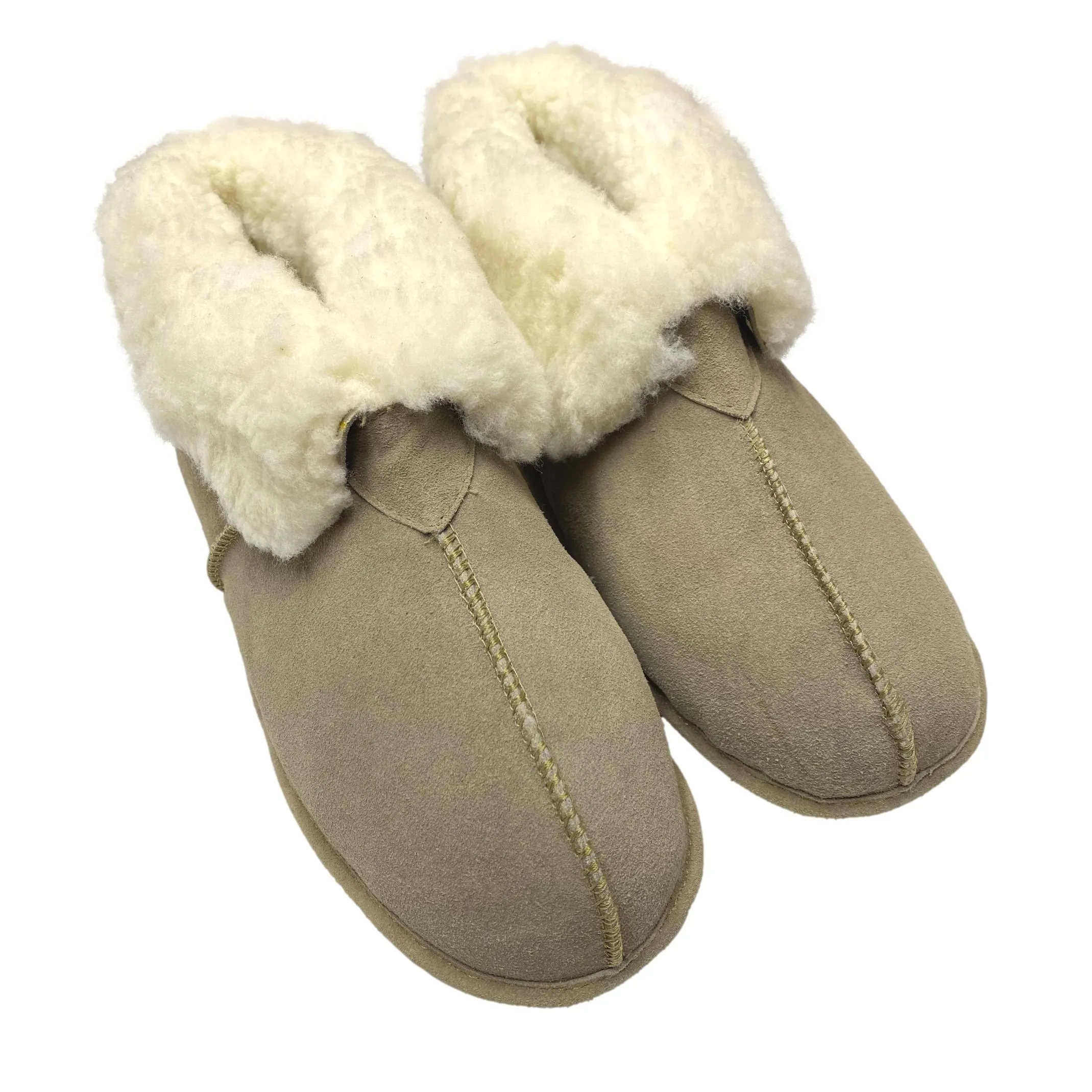 LU Men's Sheepish Grin Slippers - Soft Sole Genuine Sheepskin Ankle Boots - Slipper Booties for Men