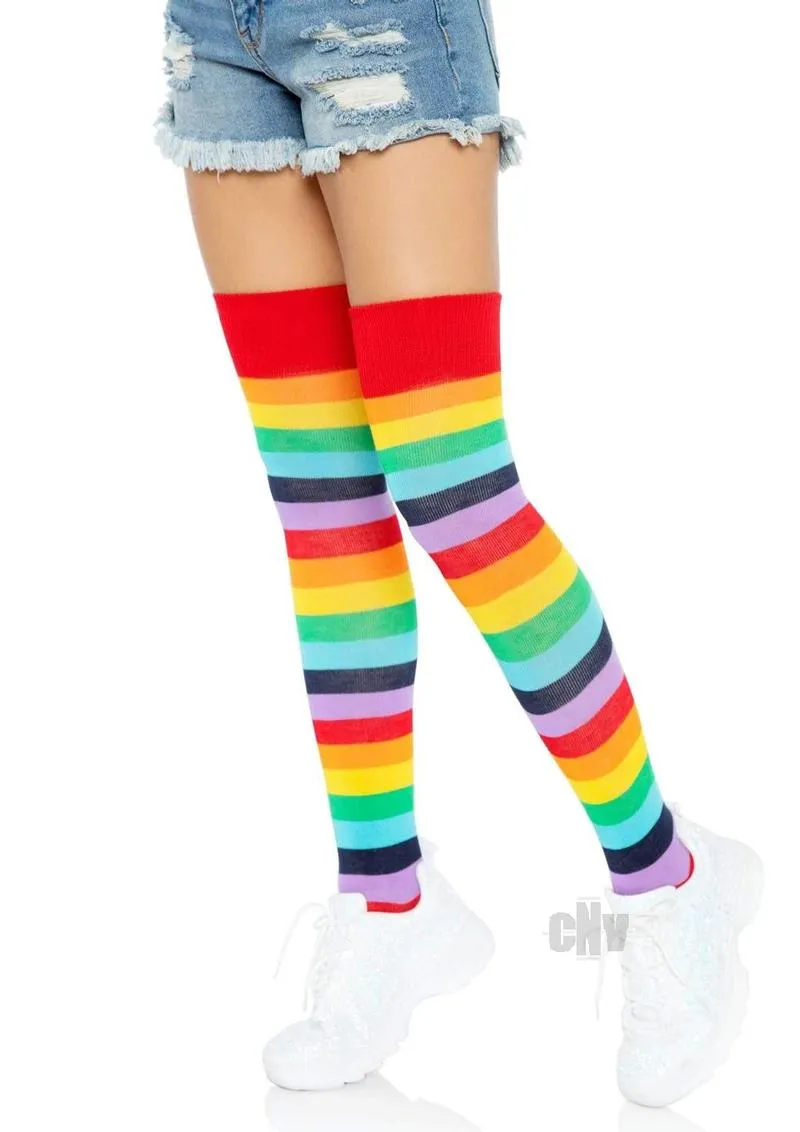 Lycra Rainbow Thigh High