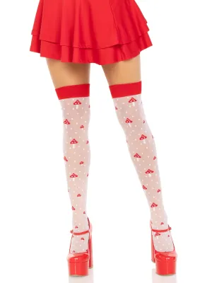 Magic Mushroom Thigh Highs