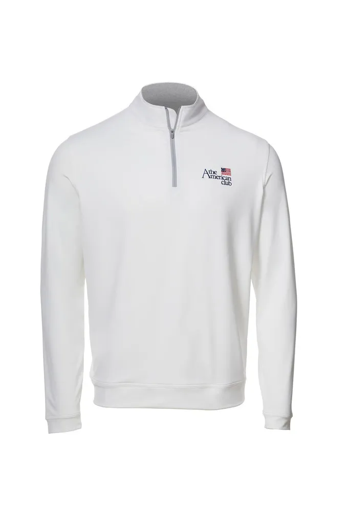 MEN&#039;S PETER MILLAR PERTH PERFORMANCE QUARTER-ZIP PULLOVER.  THE AMERICAN CLUB® LOGO EXCLUSIVELY. 3 COLOR OPTIONS