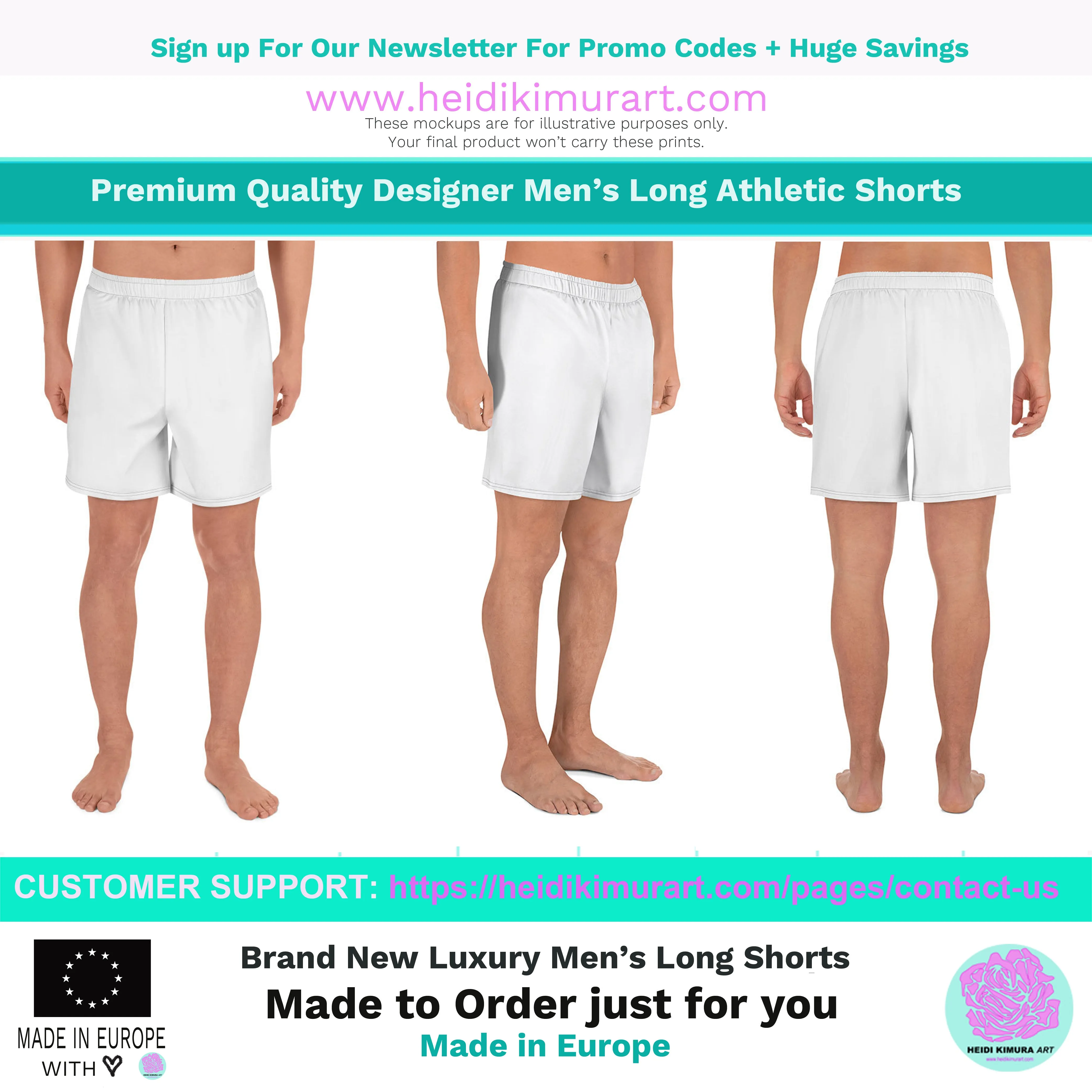 Modern Vertical Stripes Shorts, Black White Men's Athletic Long Workout Shorts Pants- Made in EU