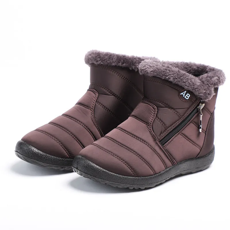 Owlkay Warm And Cold Resistant High Top Waterproof Snow Boots