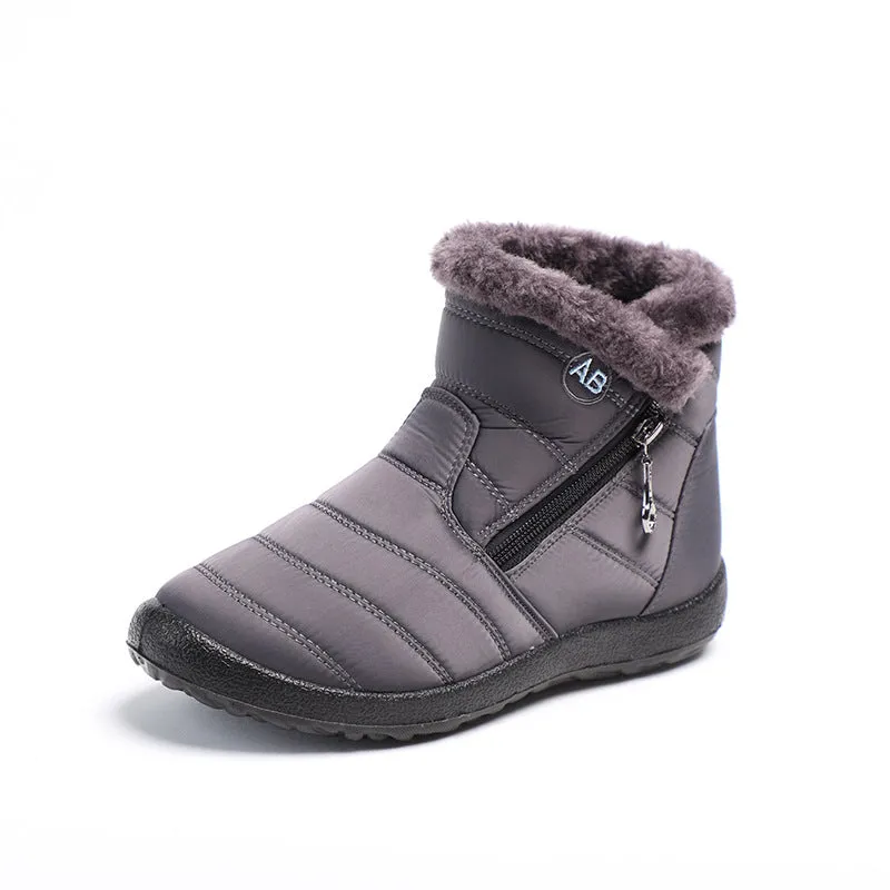 Owlkay Warm And Cold Resistant High Top Waterproof Snow Boots