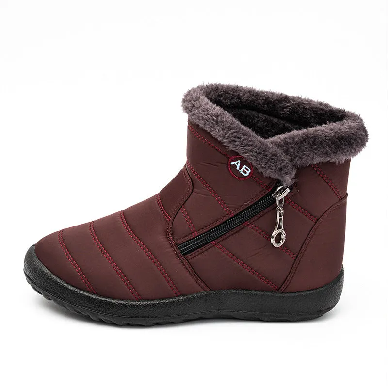 Owlkay Warm And Cold Resistant High Top Waterproof Snow Boots