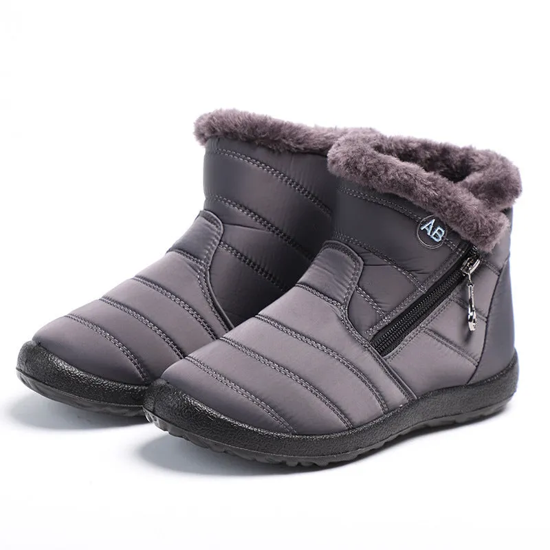 Owlkay Warm And Cold Resistant High Top Waterproof Snow Boots