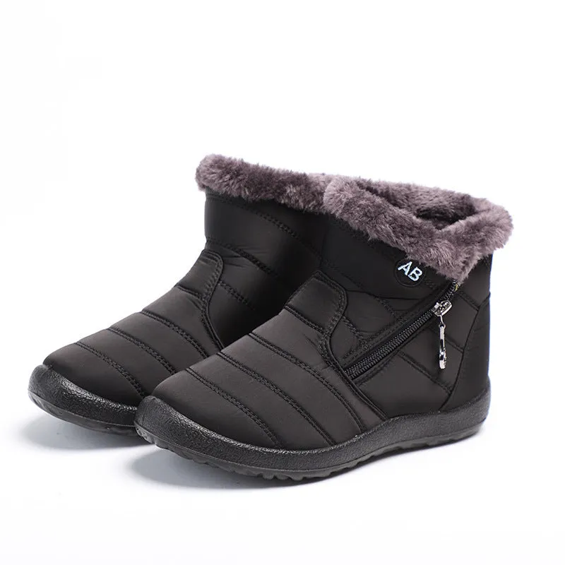 Owlkay Warm And Cold Resistant High Top Waterproof Snow Boots