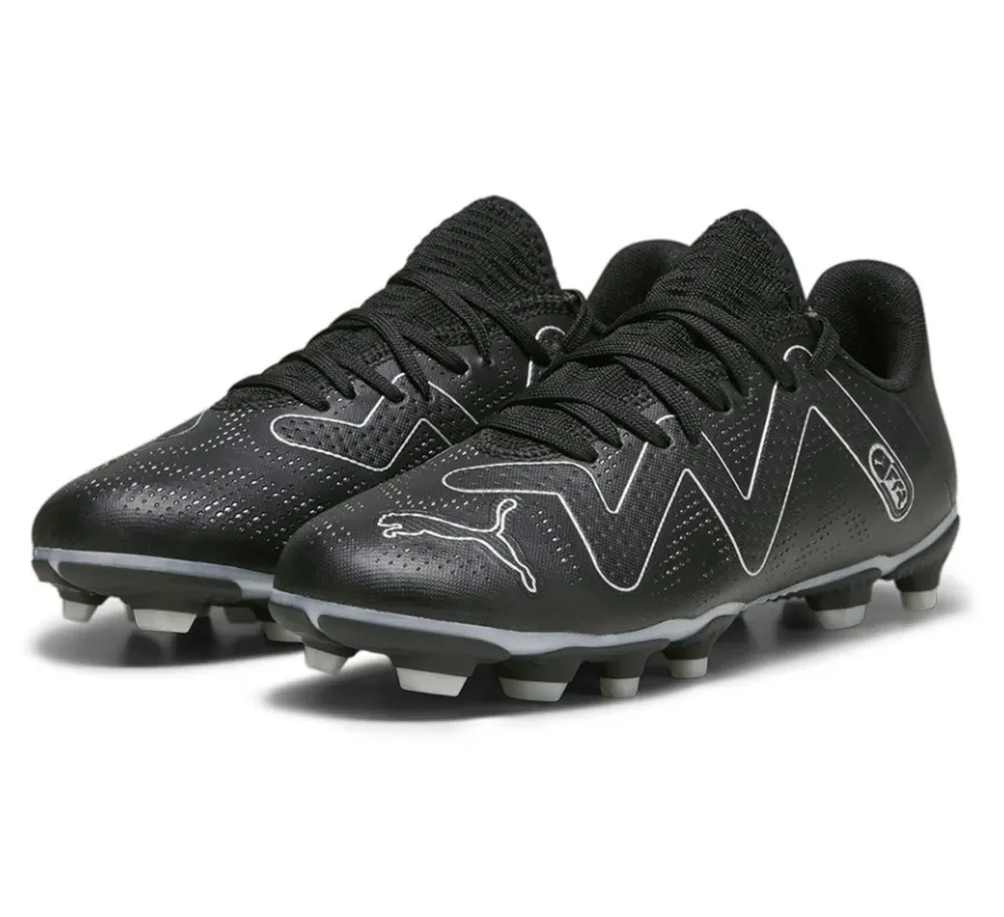 Puma Youth Future Play Football Boots FG/AG Black/Silver