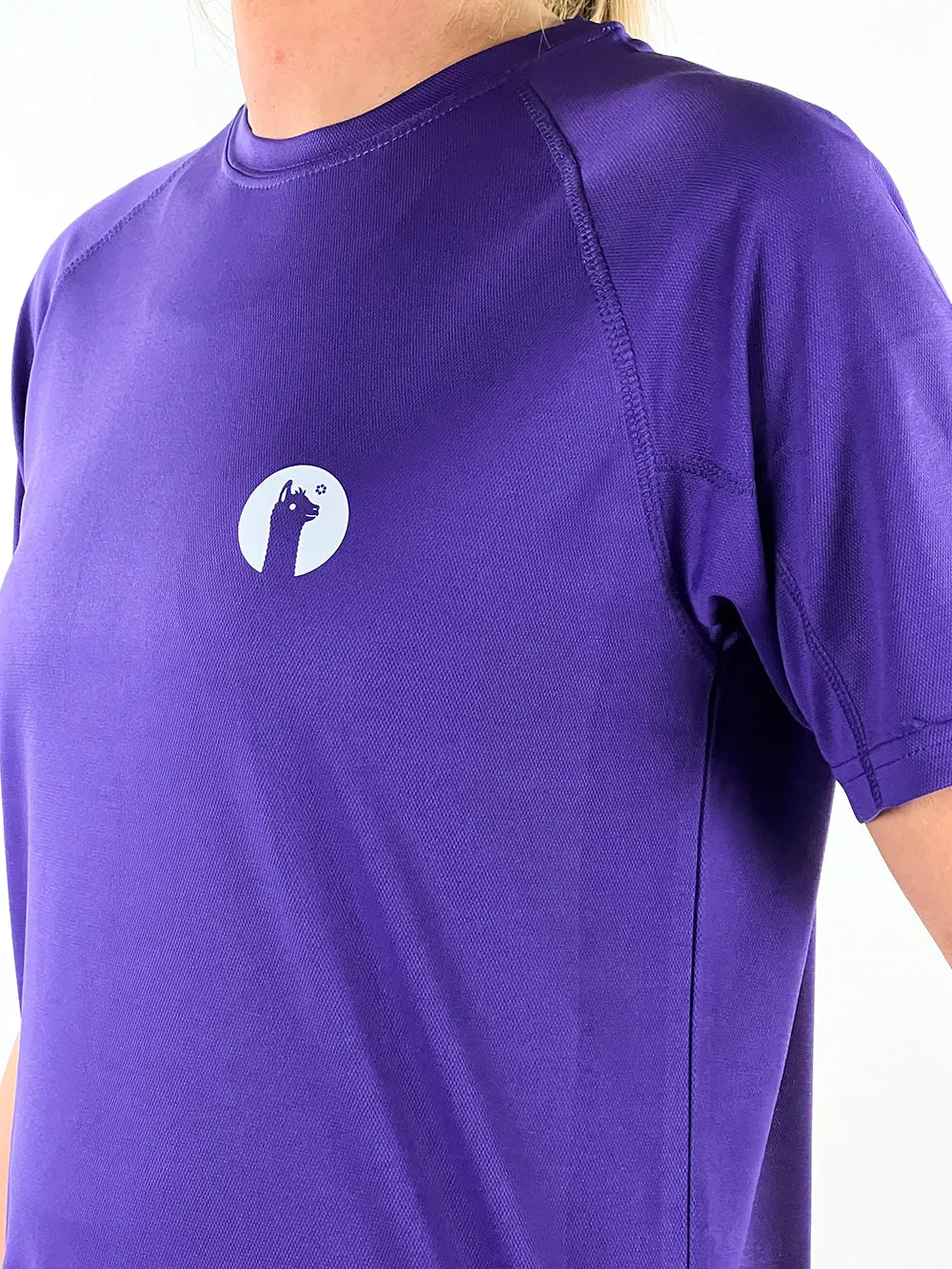 Purple Active Llama T-Shirt