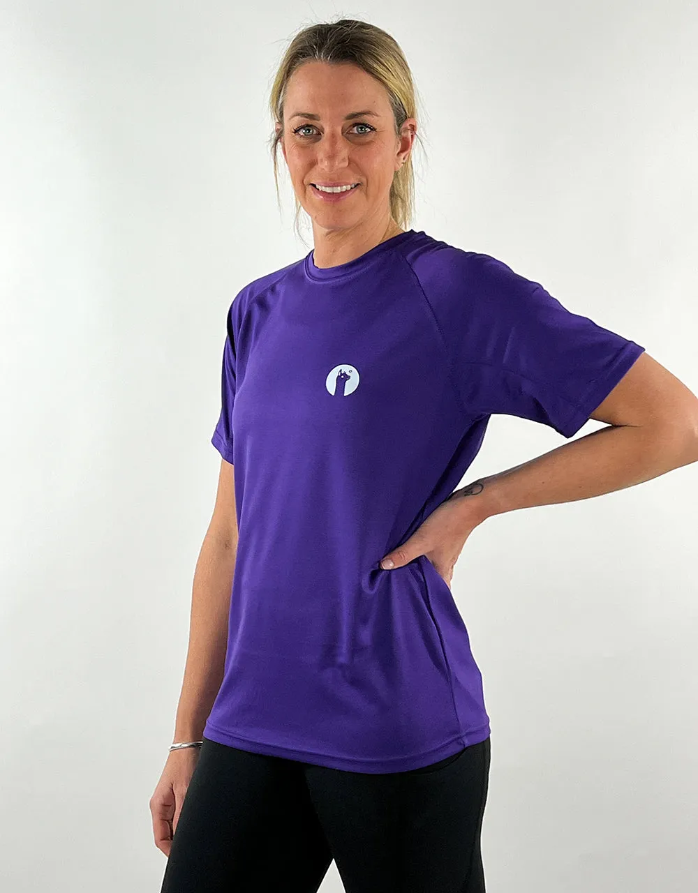 Purple Active Llama T-Shirt