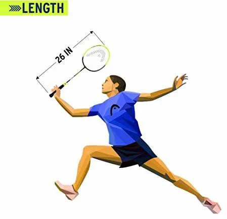 Reflex 10 Aluminium Badminton Racquet | G4 Pack of 2 pcs - Blue Yellow